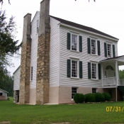 Stone chimneys of house